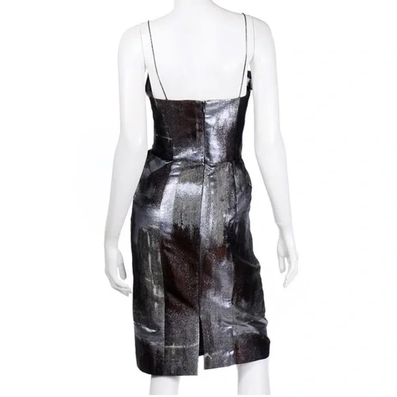 Bill Blass New York luxury architectural silver vintage structured cocktail 💍 - Picture 3 of 9